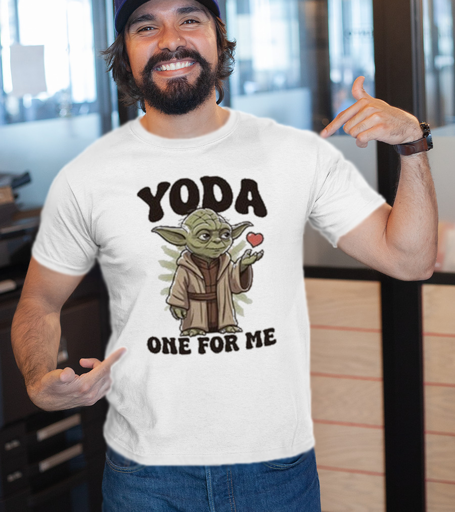 Yoda One For Me Star Wars Valentine's Day Message With Heart T-Shirt
