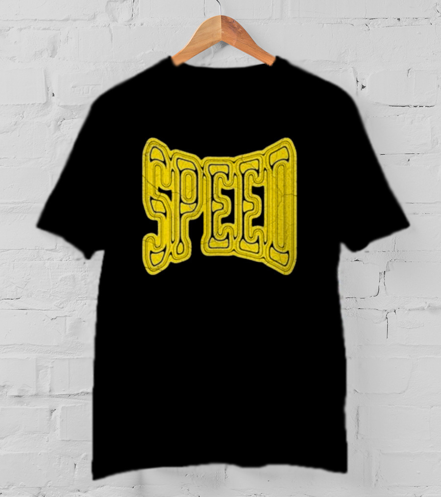 Ishowspeed Speed Gold Text Logo Bold Typography T-Shirt