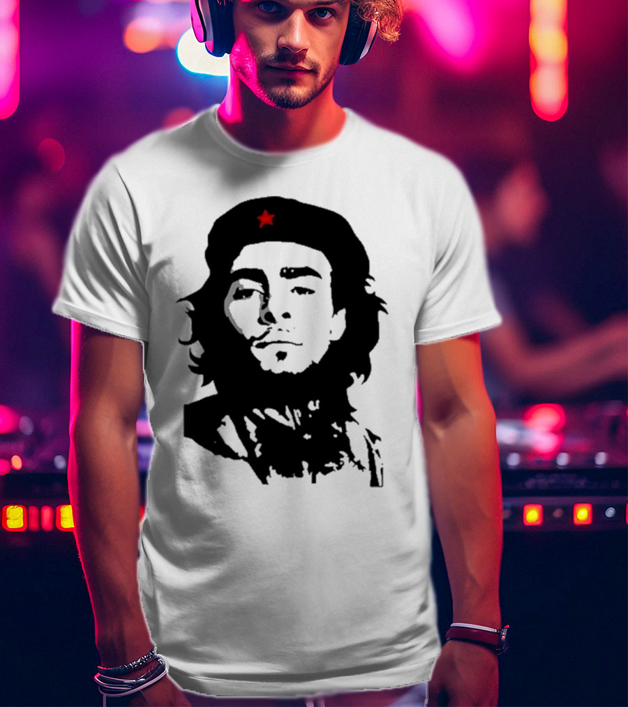 Luigi Mangione Che Guevara Iconic Red Star Beret Face T-Shirt