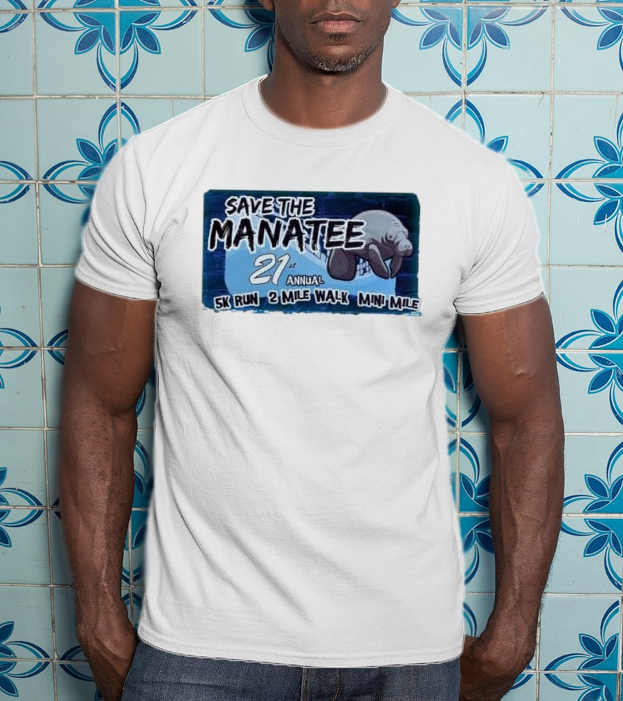 Save The Manatee 21st Annual 5K Run 2 Mile Walk Mini Mile T-Shirt