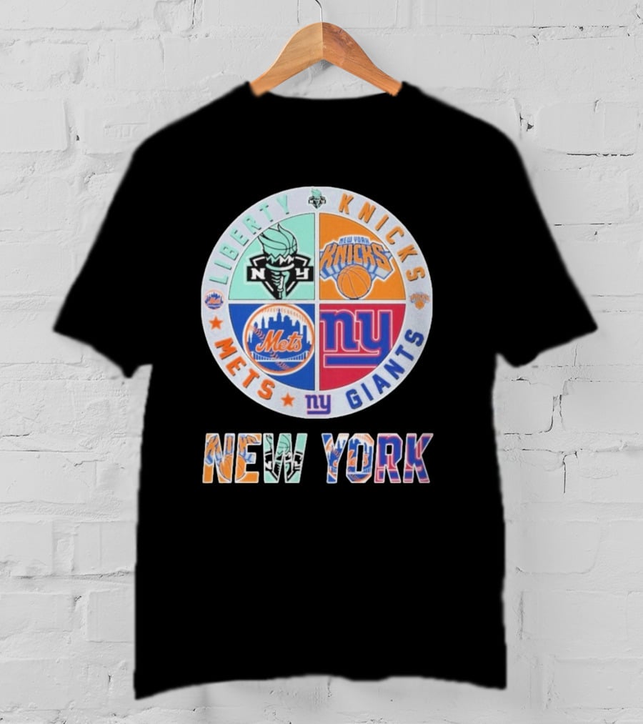 New York Liberty Knicks Mets Giants Yankees T-Shirt
