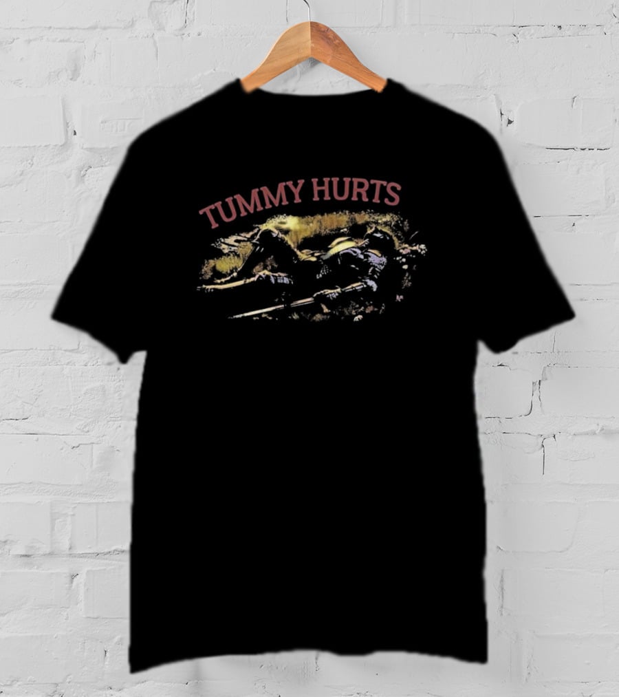 Tummy Hurts Knight Lying In Field T-Shirt