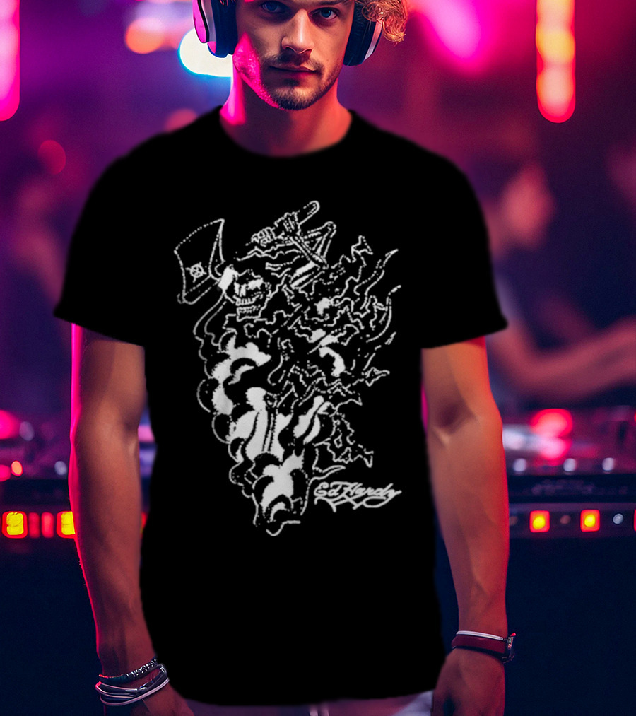 Ken Carson Cat Tiredy Axe Skull Black T-Shirt