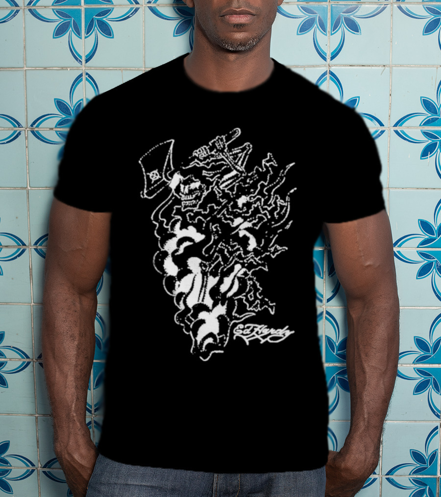 Ken Carson Cat Tiredy Axe Skull Black T-Shirt