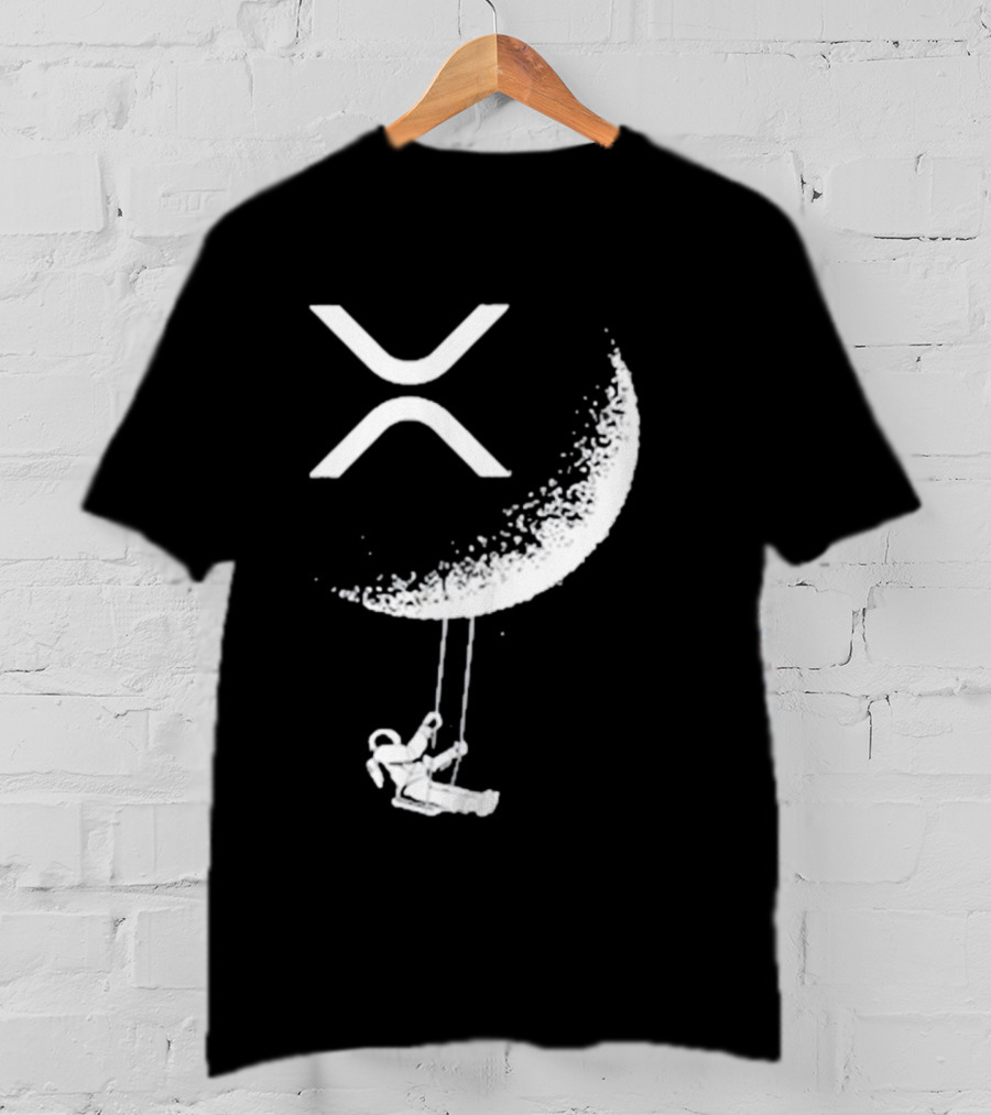 X-Moon Astronaut Swinging Beneath Lyndsey Wearing's Symbolic T-Shirt