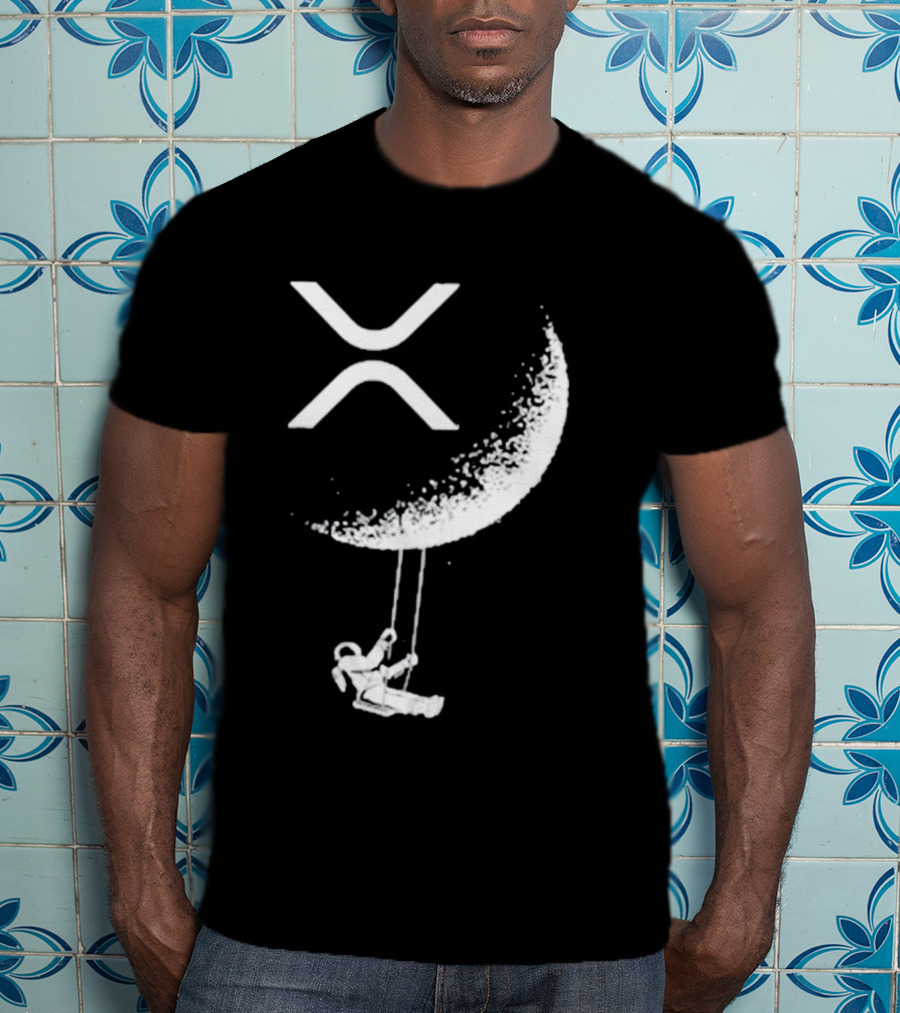 X-Moon Astronaut Swinging Beneath Lyndsey Wearing's Symbolic T-Shirt