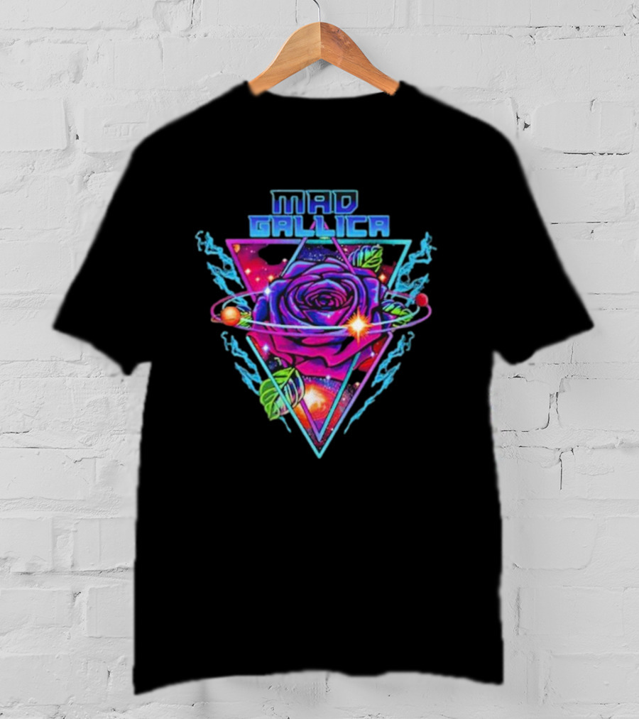 Mad Gallica Cosmic Rose Nebula Triangle T-Shirt
