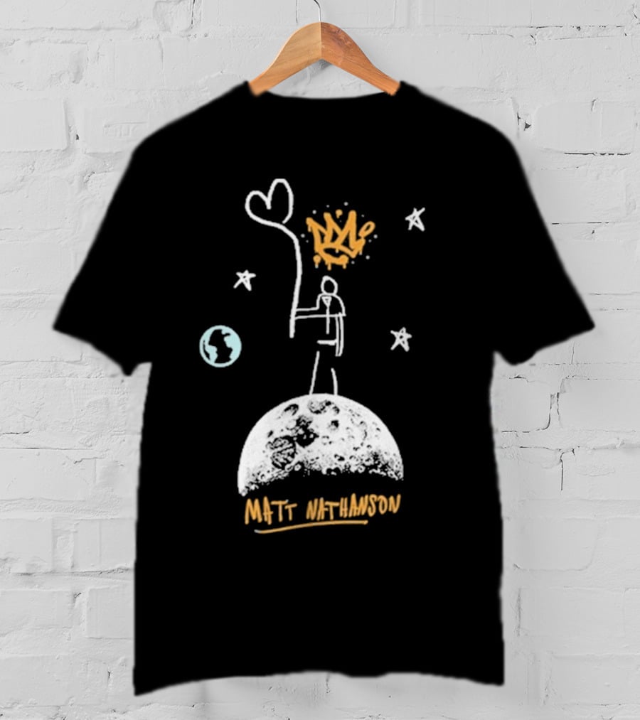 Matt Nathanson King Of Unsimple Moon Art With Earth And Crown T-Shirt