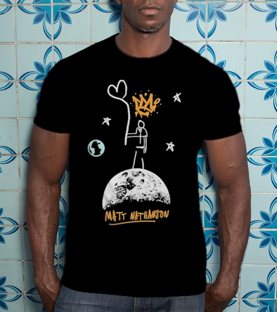 Matt Nathanson King Of Unsimple Moon Art With Earth And Crown T-Shirt