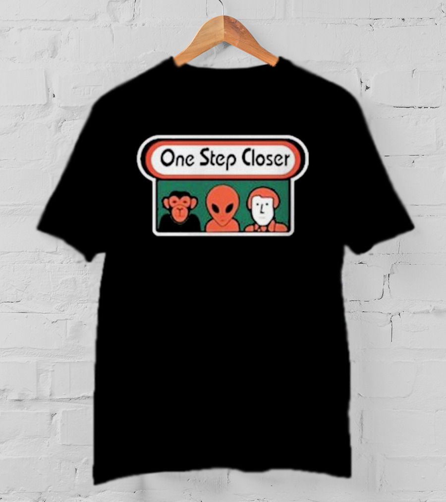 One Step Closer Alien Monkey Human Trio T-Shirt
