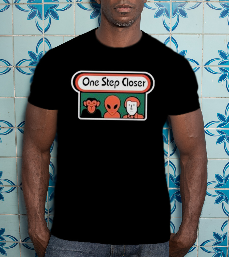 One Step Closer Alien Monkey Human Trio T-Shirt