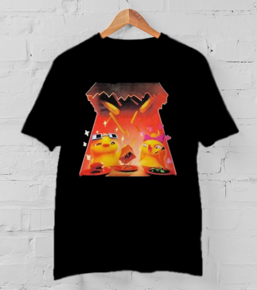 Quack And Lola Love For Food Adventure With Fries And Burgers T-Shirt
