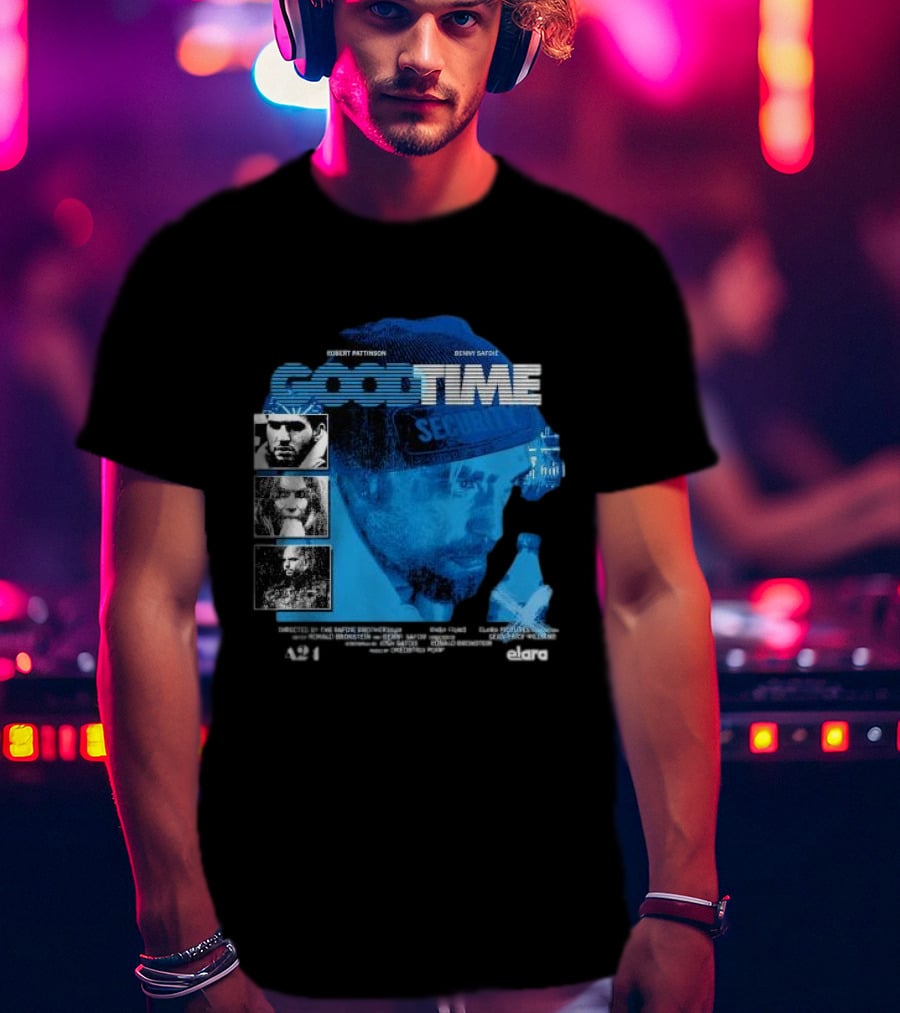 Robert Pattinson Benny Safdie Good Time A24 Elara Film T-Shirt