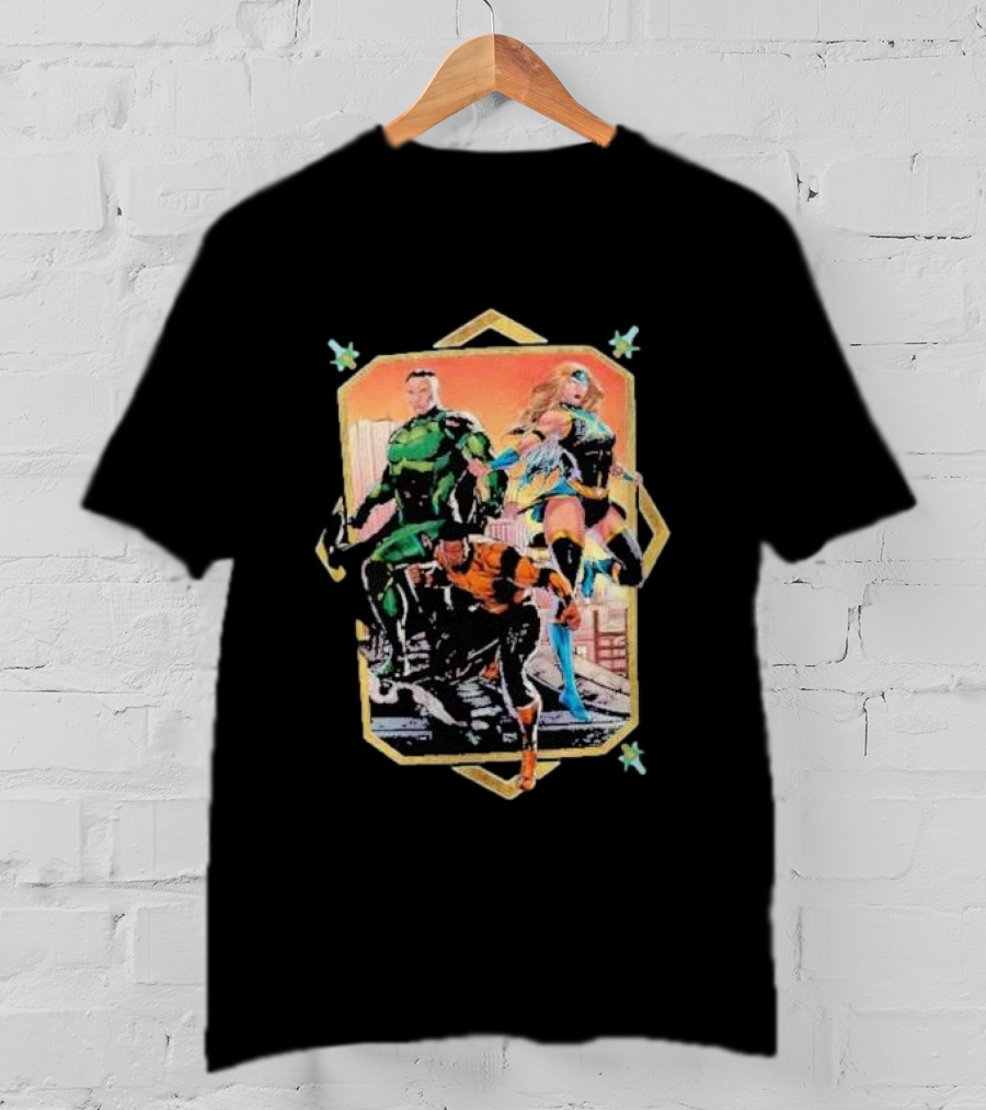 Rippaverse Trinity Unleashed Dynamic Superhero Trio Epic T-Shirt