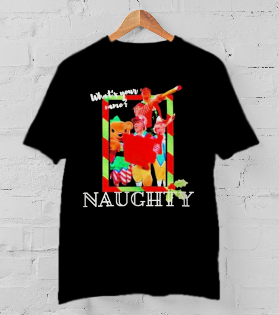 What’s Your Name Naughty Tally The Elf Santa T-Shirt