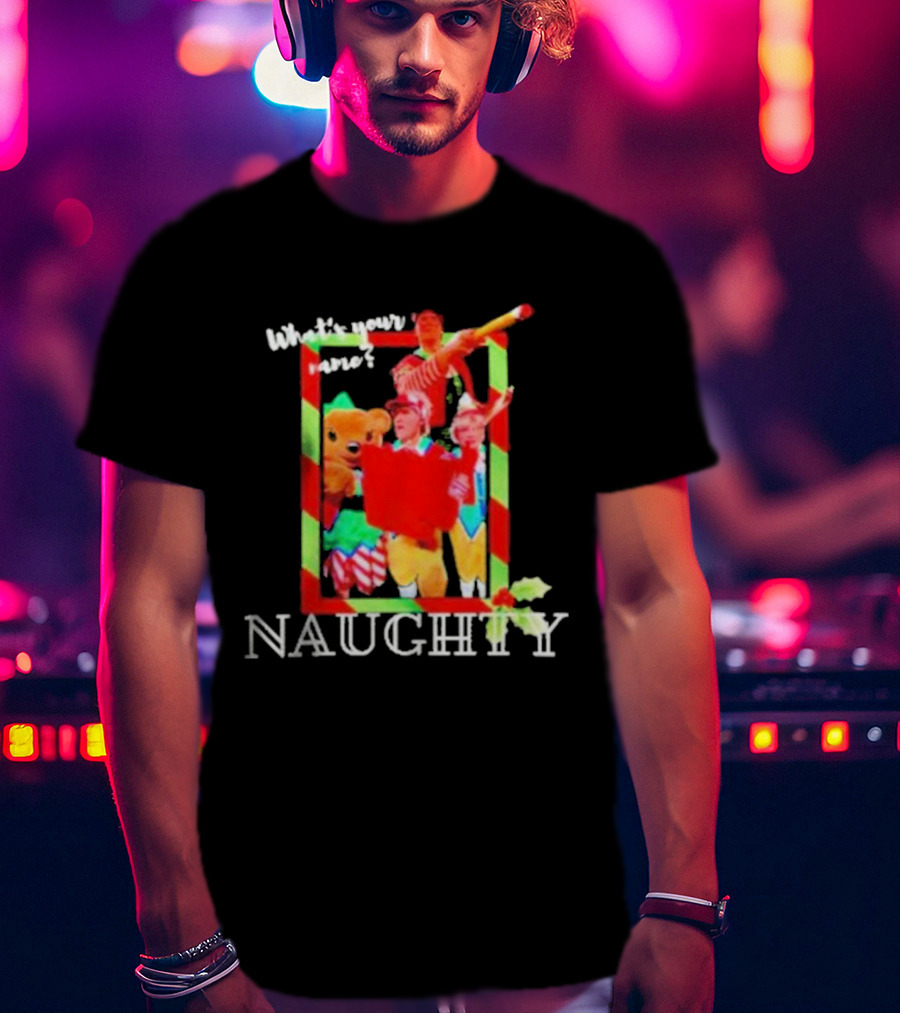 What’s Your Name Naughty Tally The Elf Santa T-Shirt