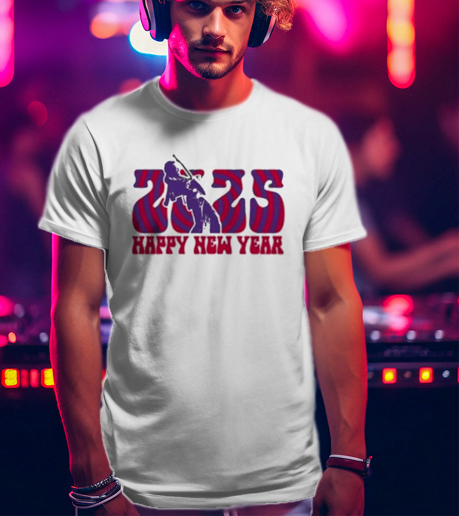 Jimi Hendrix 2025 Happy New Year T-Shirt