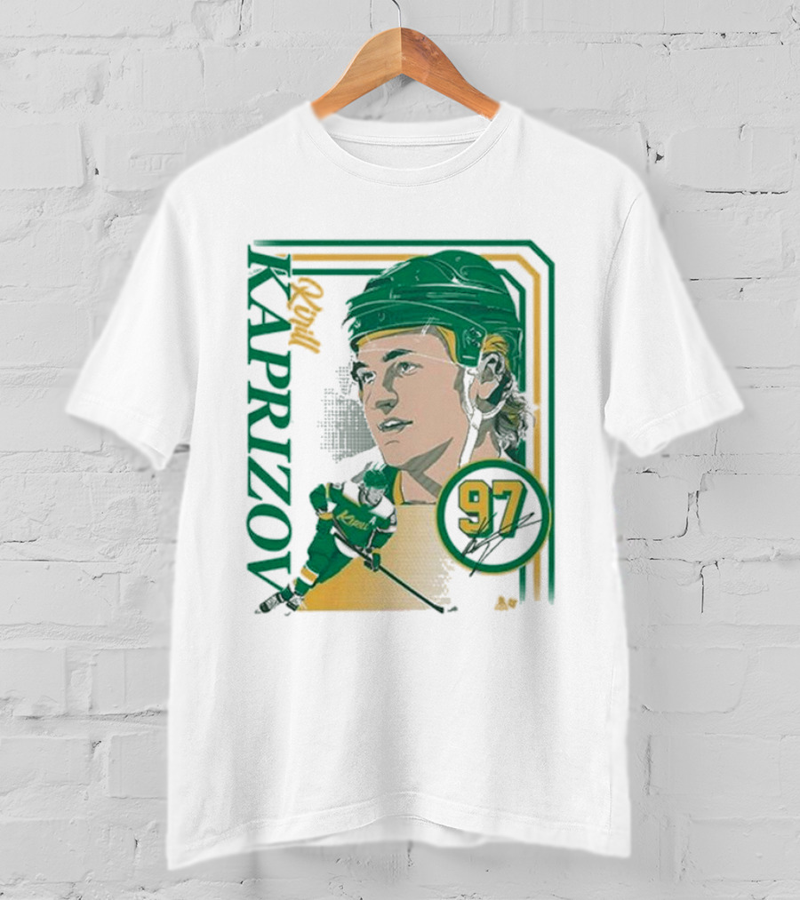 Kirill Kaprizov 97 Iconic Collage Frame T-Shirt