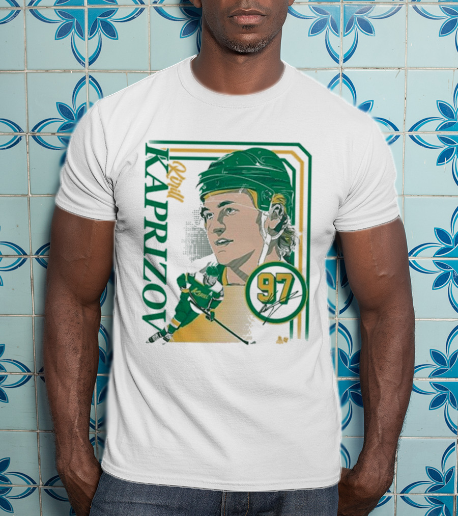 Kirill Kaprizov 97 Iconic Collage Frame T-Shirt