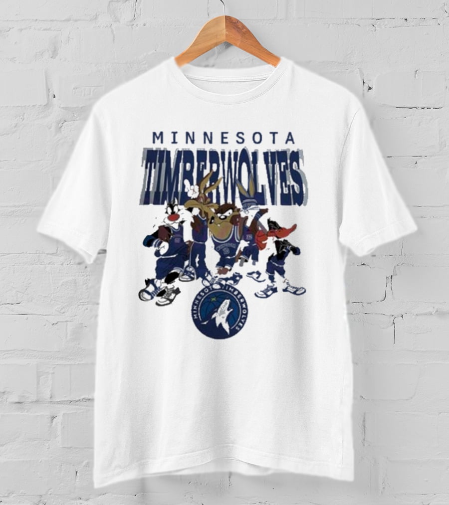 Minnesota Timberwolves NBA Basketball Featuring Looney Tunes Characters T-Shirt