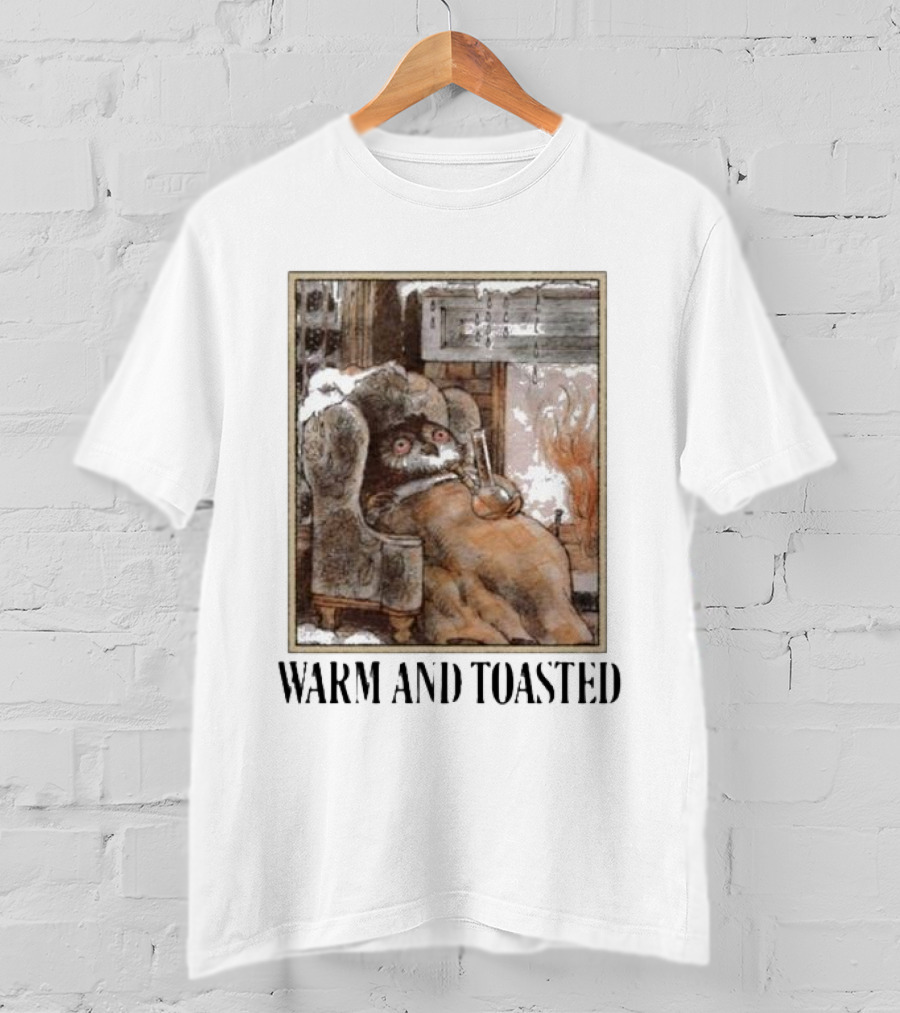 Warm And Toasted Owl Relaxing By The Fire T-Shirt