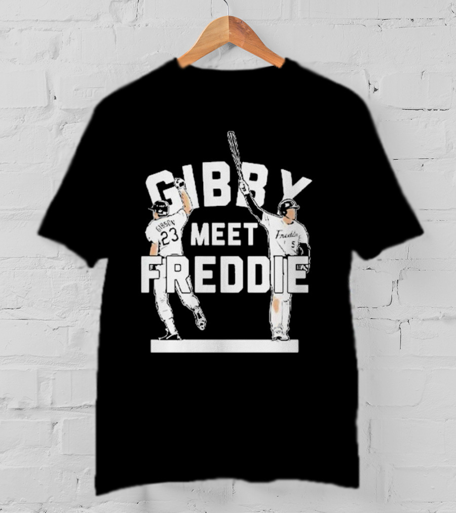 Gibby Meet Freddie Los Angeles Dodgers Baseball Moment T-Shirt