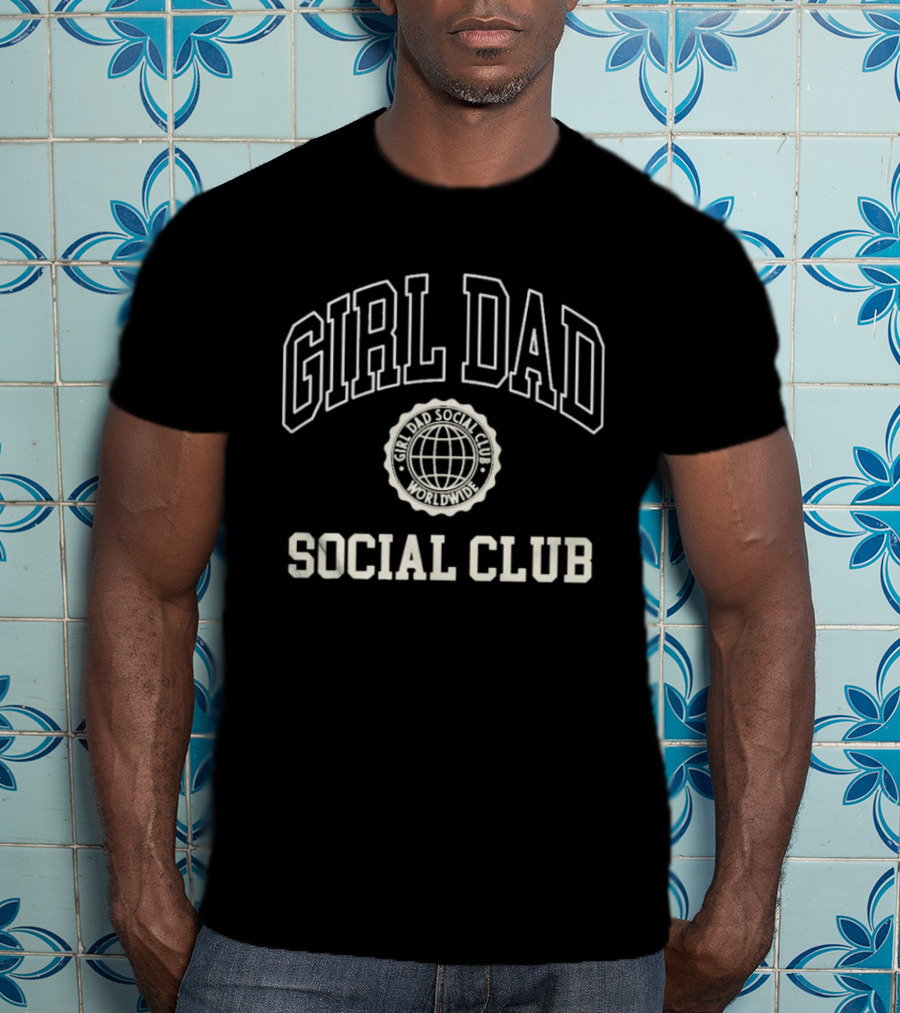 Girl Dad Social Club Worldwide Globe Emblem T-Shirt