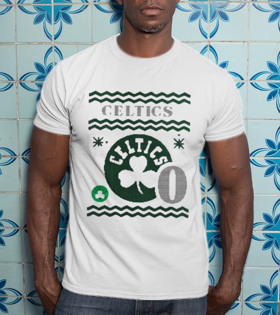 Jayson Tatum Boston Celtics Ugly Number 0 Celtics Shamrock T-Shirt