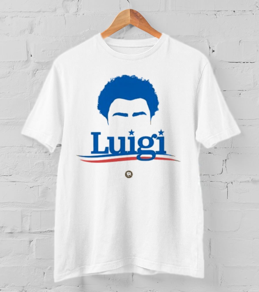 Luigi Meme Industrial Complex Blue Hair Mustache T-Shirt