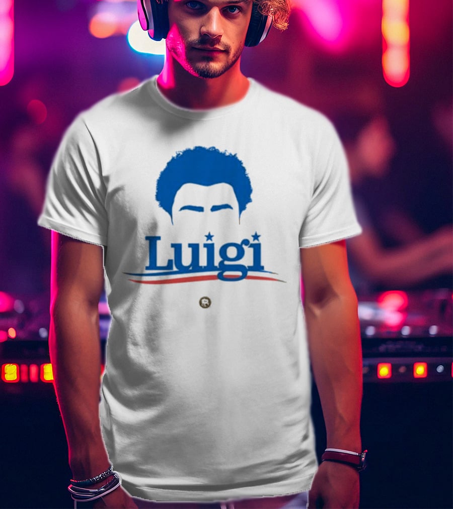 Luigi Meme Industrial Complex Blue Hair Mustache T-Shirt