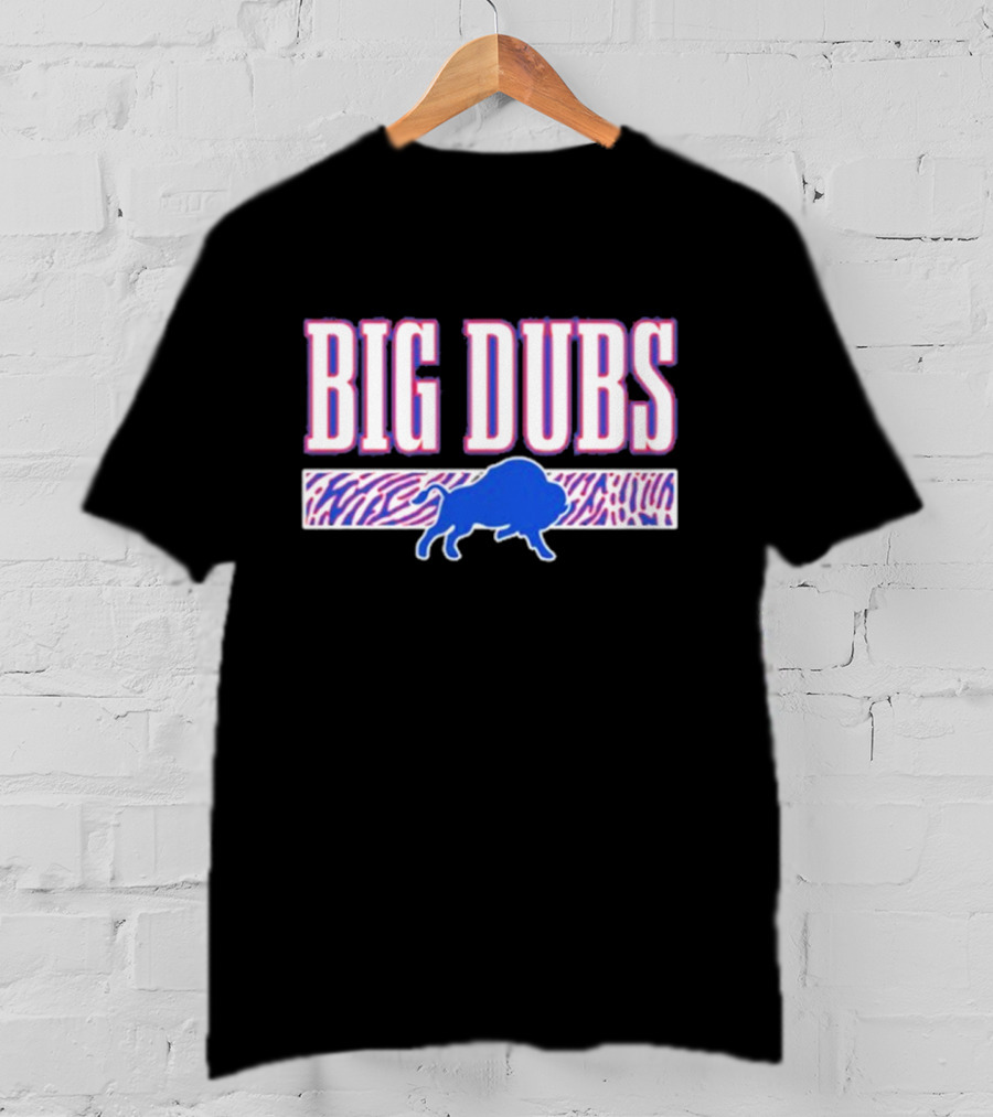 26 S Buffalo Big Dubs Blue Buffalo Zebra Print T-Shirt