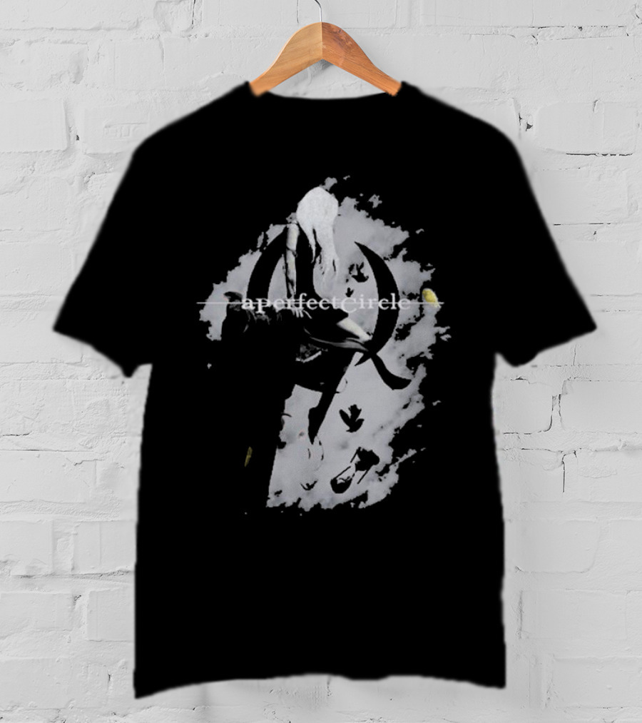 A Perfect Circle Grunge Style Angel Figure With Crescent T-Shirt