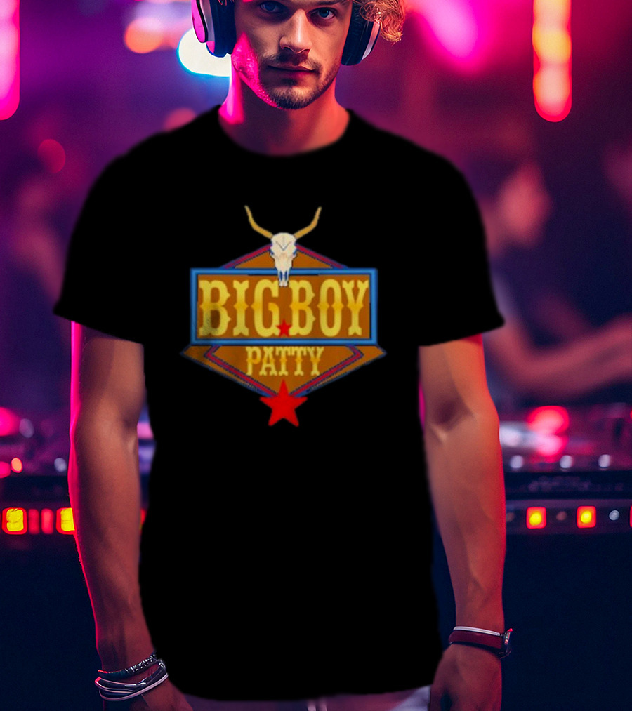BIG BOY PATTY Texas Longhorn Cowboy Star T-Shirt