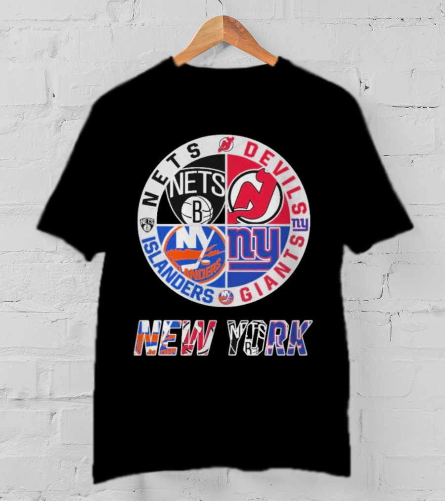 Brooklyn Nets New Jersey Devils New York Islanders New York Giants New York T-Shirt
