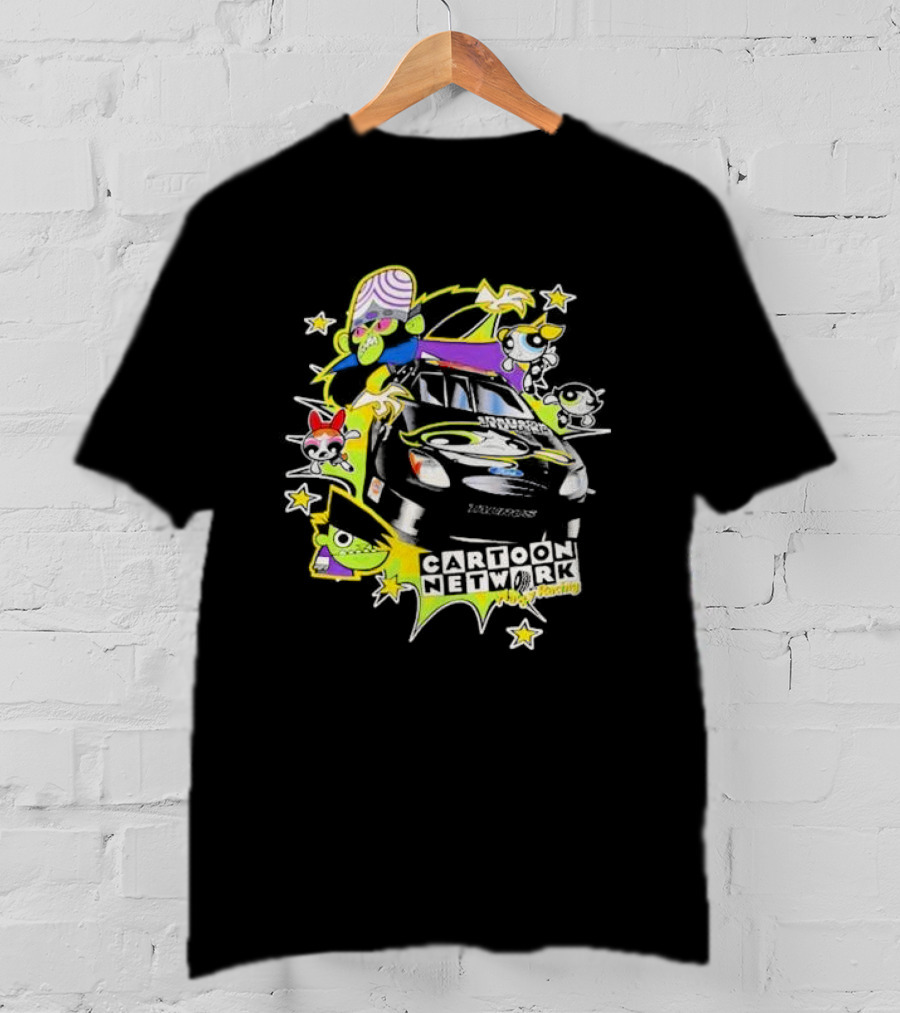 Cartoon Network Wacky Racing Powerpuff Mojo Jojo Racing Car T-Shirt