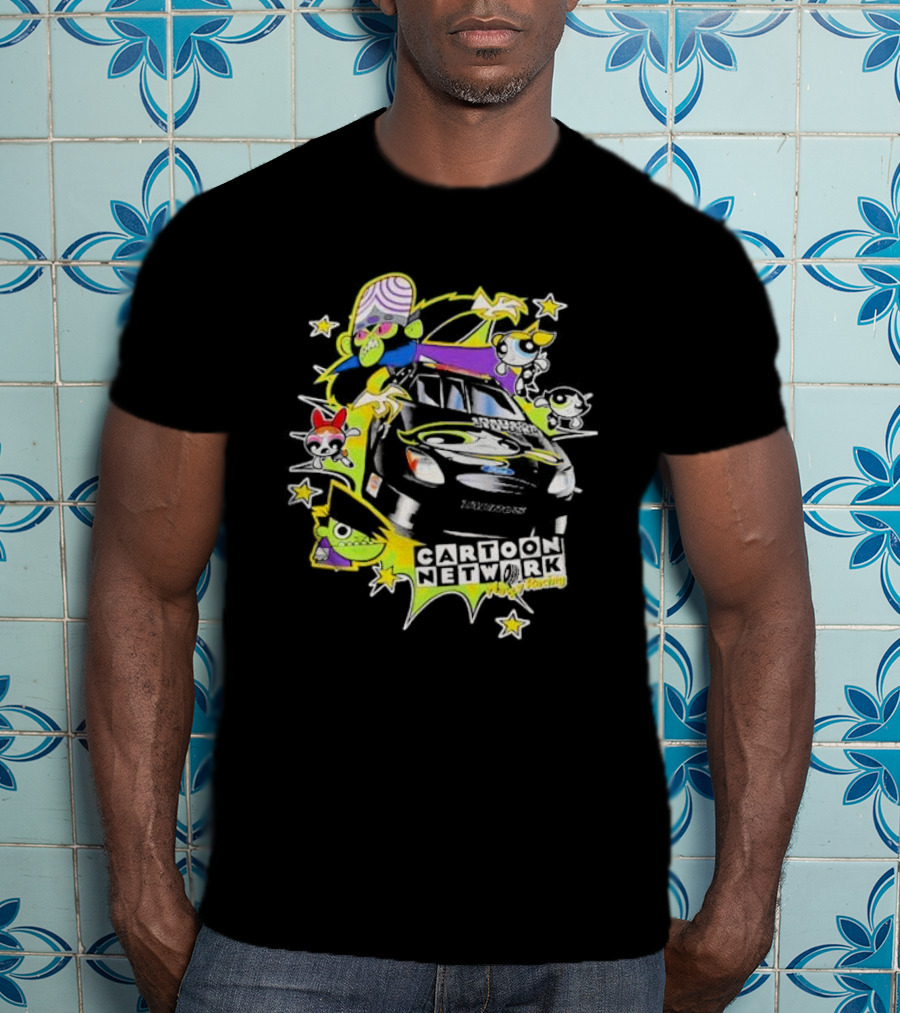 Cartoon Network Wacky Racing Powerpuff Mojo Jojo Racing Car T-Shirt