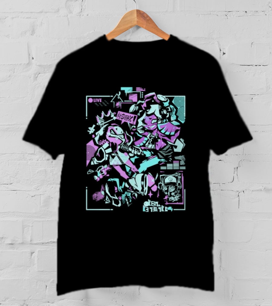 Splatoon Inspired Don't Get Cooked Gaming Art Brian Shepard T-Shirt
