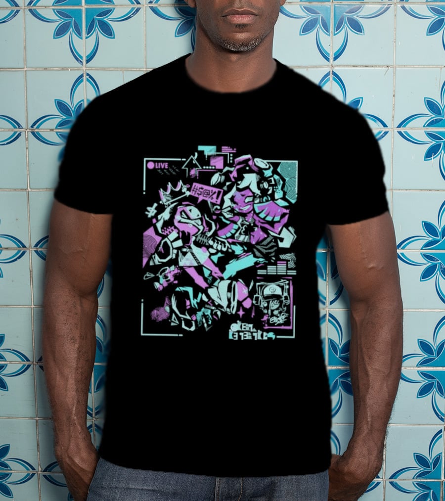 Splatoon Inspired Don't Get Cooked Gaming Art Brian Shepard T-Shirt