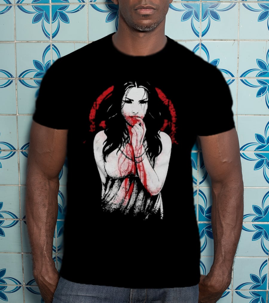 Electric Callboy Eat Me Alive Bloody Woman In Red And Black T-Shirt