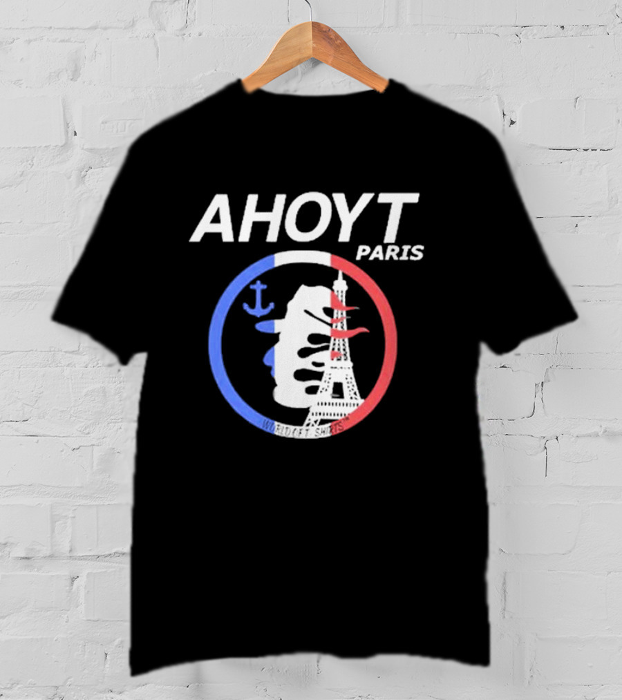 Ahoyt Paris Anchor Eiffel Tower Red Blue Circle No Budget Pirates T-Shirt