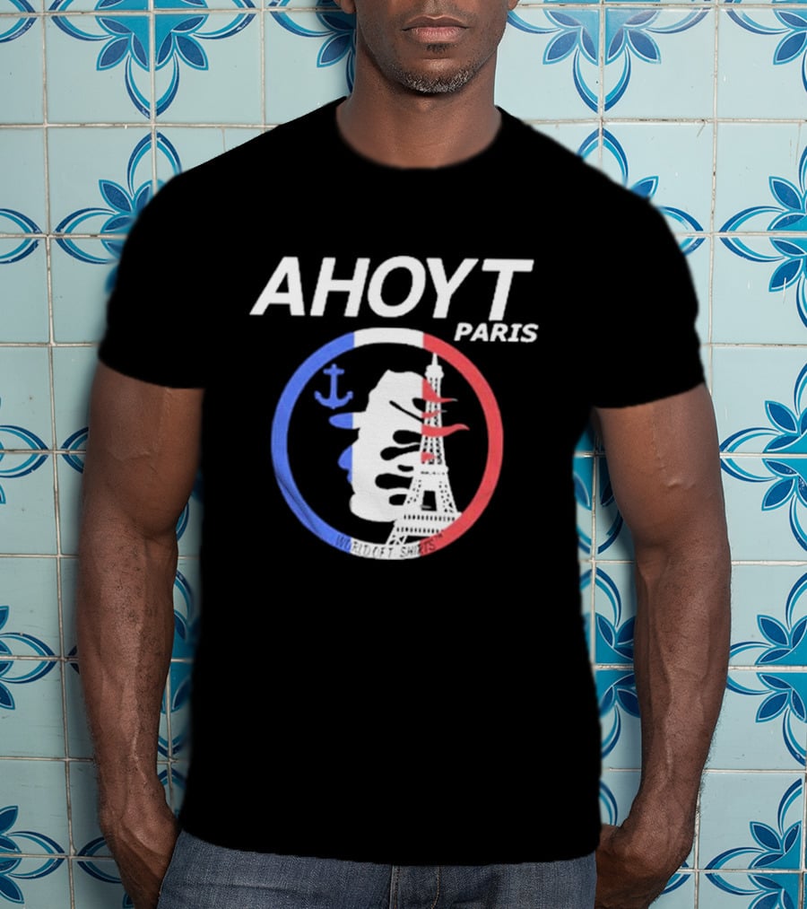 Ahoyt Paris Anchor Eiffel Tower Red Blue Circle No Budget Pirates T-Shirt