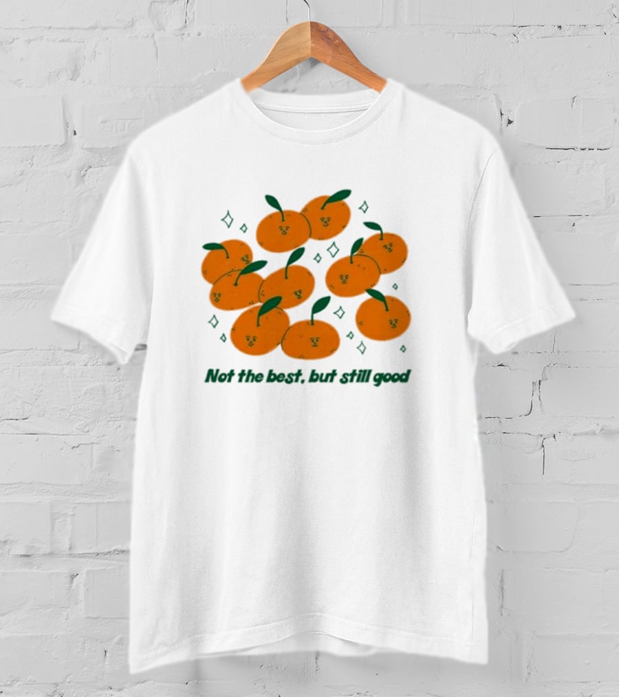 Summer Salt Not The Best But Still Good Cute Orange Faces With Green Leaves T-Shirt
