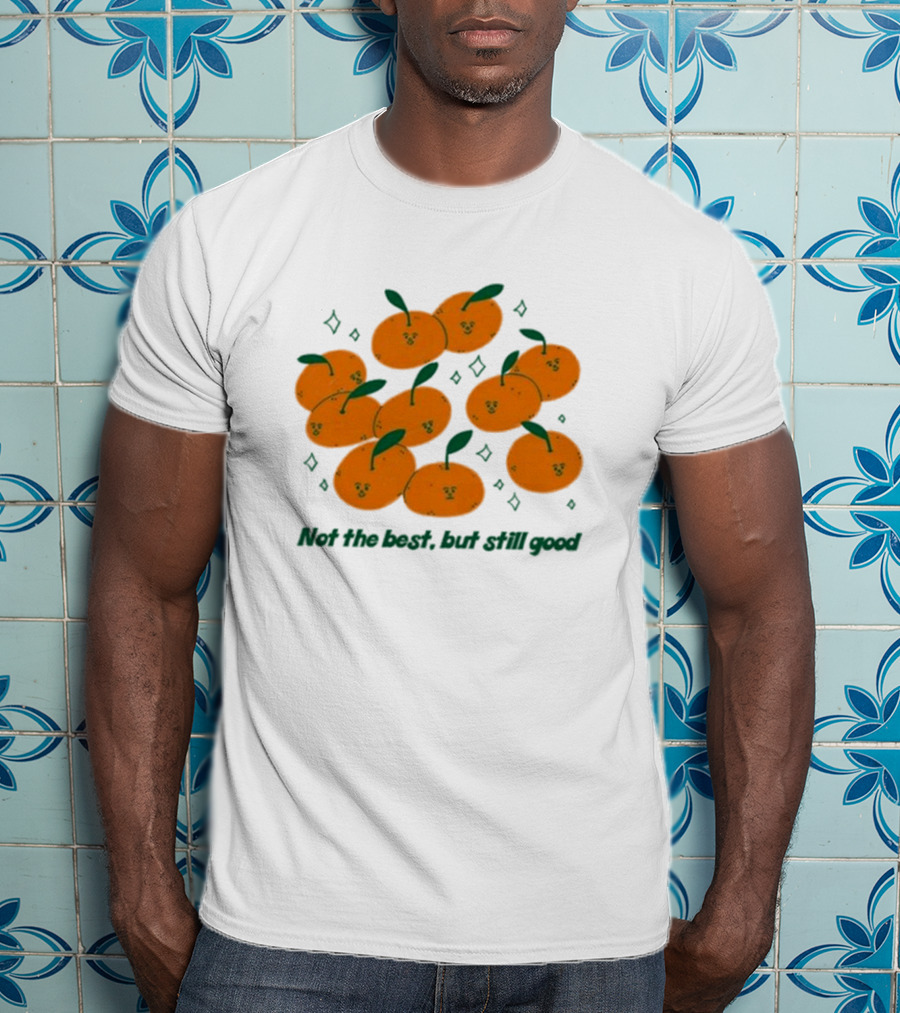 Summer Salt Not The Best But Still Good Cute Orange Faces With Green Leaves T-Shirt