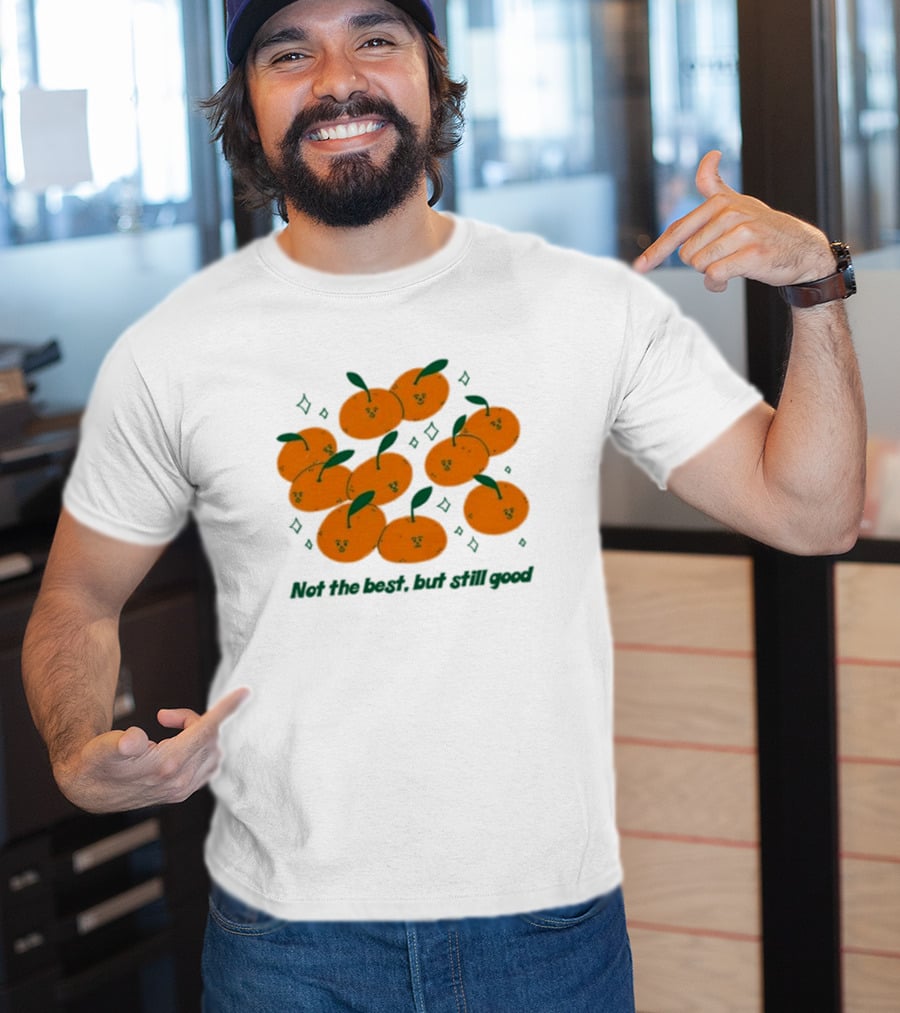 Summer Salt Not The Best But Still Good Cute Orange Faces With Green Leaves T-Shirt