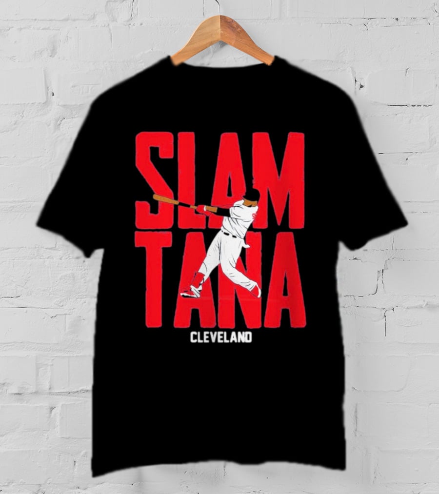 Carlos Santana Cleveland Baseball Slamtana Player T-Shirt