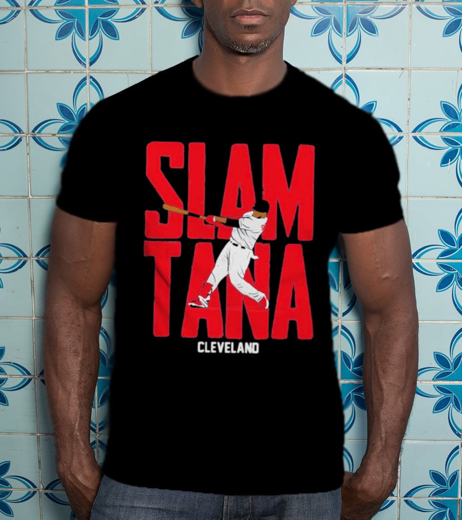 Carlos Santana Cleveland Baseball Slamtana Player T-Shirt