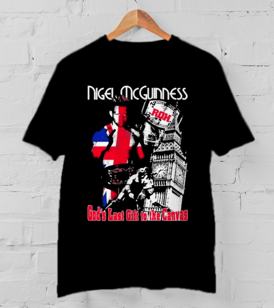 Nigel McGuinness ROH God's Last Gift To The Canvas Union Jack Big Ben T-Shirt