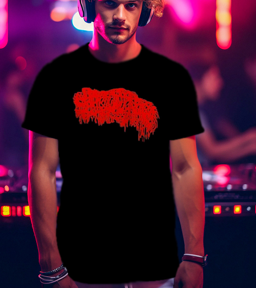 Mcneely Sanguisugabogg Red Dripping Text T-Shirt
