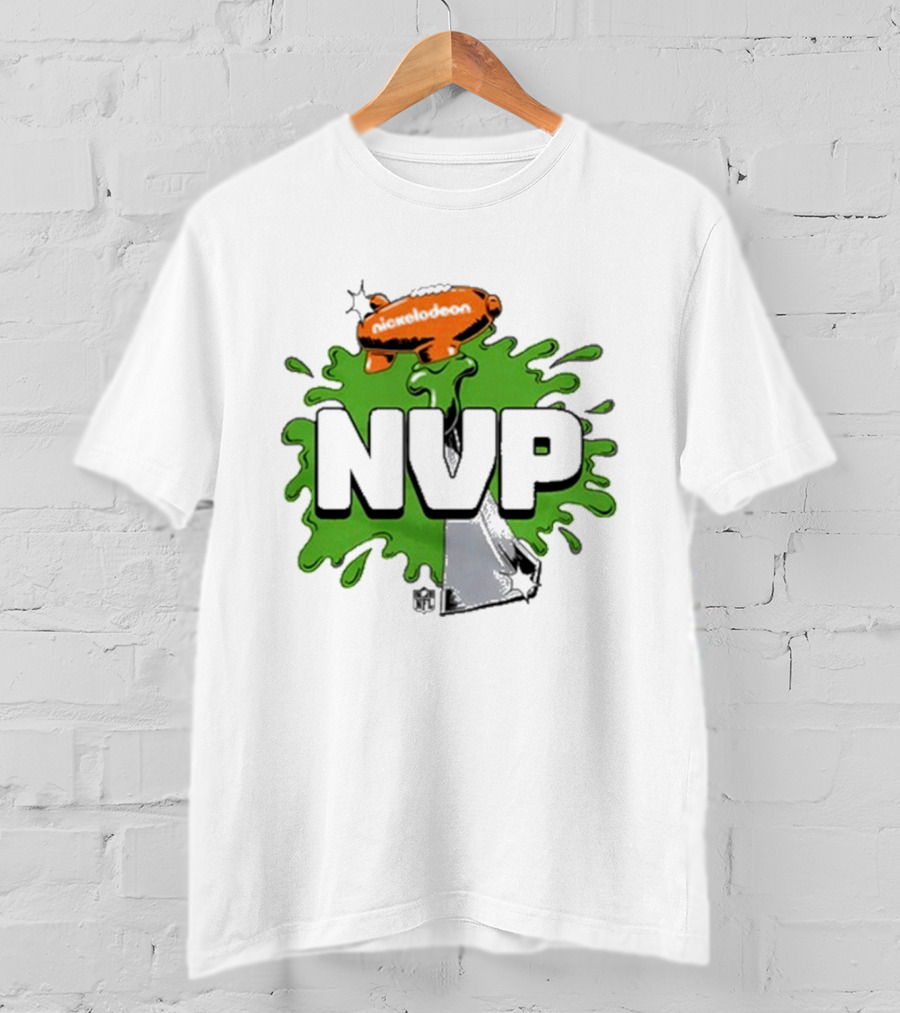 Joe Burrow Nickelodeon NVP Green Slime Trophy NFL Blimp T-Shirt