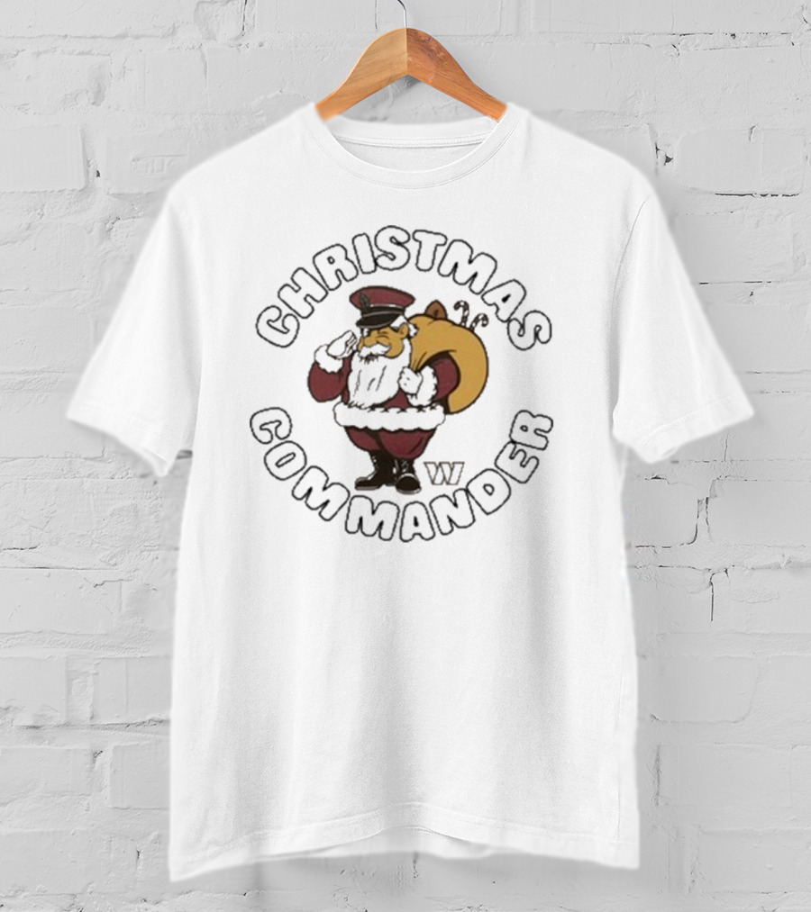 Christmas Commander Washington Commanders Santa T-Shirt
